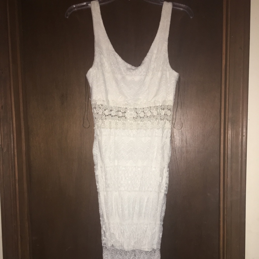 Lace/crochet maxi dress